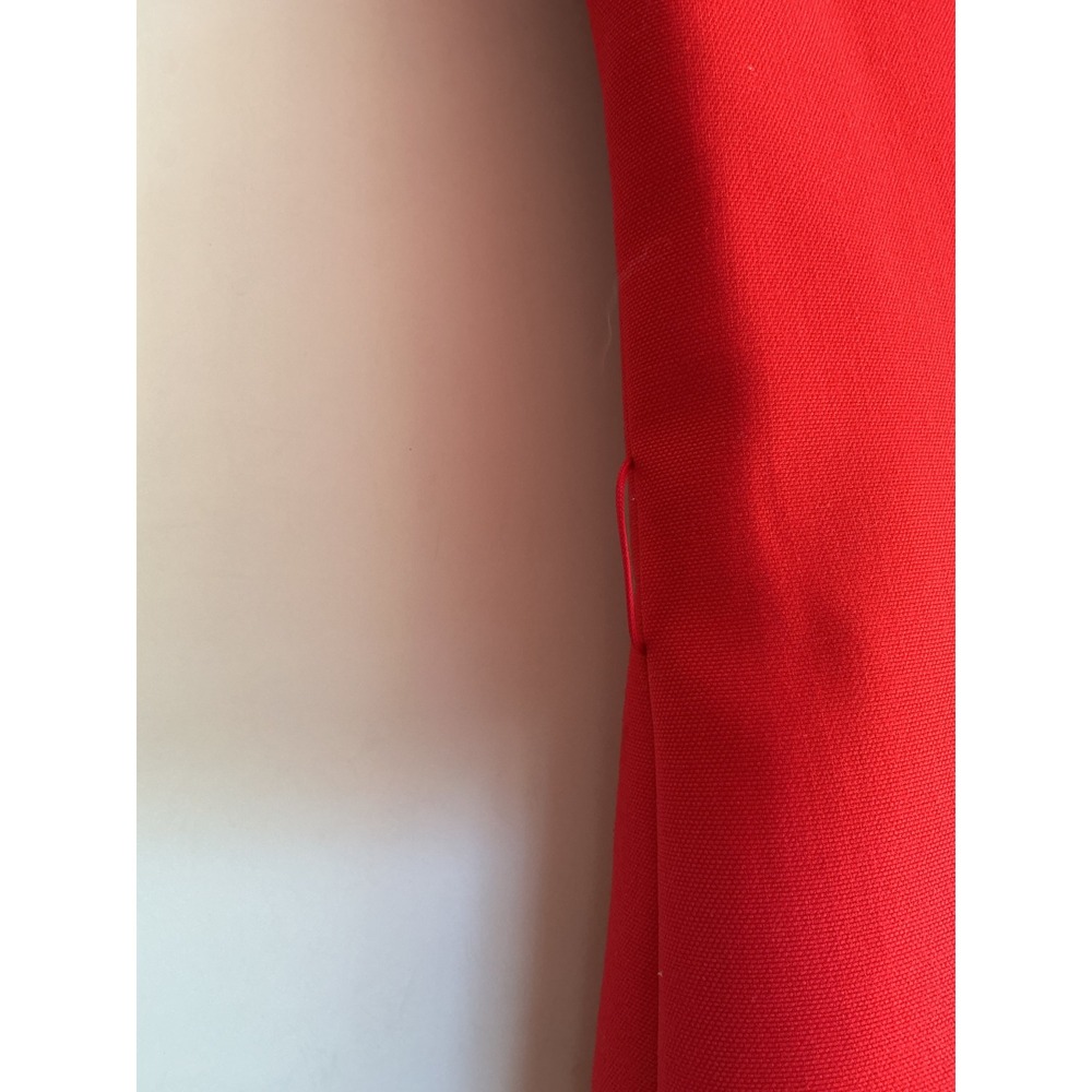 Escada V-Neck Sheath Dress Womens Sz 6/38 Red Short Sleeve Pleated Structure - Picture 7 of 9
